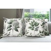 image:imageAmbesonne Antique Throw Pillow Cushion Cover Thai Culture Vector Abstract Background Flower Pattern Design Art Illustration Print Decorative Square Accent Pillow Case 24 X 24 RubyLaurel Green and White