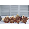 image:imageAmbesonne Antique Throw Pillow Cushion Cover Thai Culture Vector Abstract Background Flower Pattern Design Art Illustration Print Decorative Square Accent Pillow Case 24 X 24 RubyBurnt Orange and Raspberry