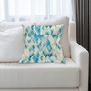 image:imageAmbesonne Antique Throw Pillow Cushion Cover Thai Culture Vector Abstract Background Flower Pattern Design Art Illustration Print Decorative Square Accent Pillow Case 24 X 24 RubyTurquoise White