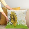 image:imageAmbesonne Antique Throw Pillow Cushion Cover Thai Culture Vector Abstract Background Flower Pattern Design Art Illustration Print Decorative Square Accent Pillow Case 24 X 24 RubyYellow Green