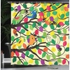 image:imageAmbesonne Birds Shower Curtain Cheerful Happy Birds Singing on Lively Tree Branches with Colorful Spring Leaves Cloth Fabric Bathroom Decor Set with Hooks 69 W x 70 L Eggshell MulticolorEggshell Multicolor
