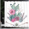 image:imageAmbesonne Birds Shower Curtain Cheerful Happy Birds Singing on Lively Tree Branches with Colorful Spring Leaves Cloth Fabric Bathroom Decor Set with Hooks 69 W x 70 L Eggshell MulticolorGreen Pink Brown
