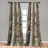 image:imageAmbesonne Birds and Nature Curtains Muted Tone Leafy Floral Huddles with Hummingbirds Urban Jungle Window Treatments 2 Panel Set for Living Room Bedroom Pair of  28 x 63 Blue Grey Dried RoseBrown Tan and Sea Blue