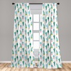 image:imageAmbesonne Birds and Nature Curtains Muted Tone Leafy Floral Huddles with Hummingbirds Urban Jungle Window Treatments 2 Panel Set for Living Room Bedroom Pair of  28 x 63 Blue Grey Dried RoseTeal Green