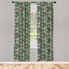image:imageAmbesonne Birds and Nature Curtains Muted Tone Leafy Floral Huddles with Hummingbirds Urban Jungle Window Treatments 2 Panel Set for Living Room Bedroom Pair of  28 x 63 Blue Grey Dried RoseGrey Multicolor