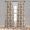 image:imageAmbesonne Birds and Nature Curtains Muted Tone Leafy Floral Huddles with Hummingbirds Urban Jungle Window Treatments 2 Panel Set for Living Room Bedroom Pair of  28 x 63 Blue Grey Dried RosePale Grey Apricot Brown