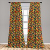 image:imageAmbesonne Birds and Nature Curtains Muted Tone Leafy Floral Huddles with Hummingbirds Urban Jungle Window Treatments 2 Panel Set for Living Room Bedroom Pair of  28 x 63 Blue Grey Dried RoseYellow Red