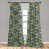 image:imageAmbesonne Birds and Nature Curtains Muted Tone Leafy Floral Huddles with Hummingbirds Urban Jungle Window Treatments 2 Panel Set for Living Room Bedroom Pair of  28 x 63 Blue Grey Dried RoseGrey Multicolor