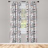 image:imageAmbesonne Birds and Nature Curtains Muted Tone Leafy Floral Huddles with Hummingbirds Urban Jungle Window Treatments 2 Panel Set for Living Room Bedroom Pair of  28 x 63 Blue Grey Dried RoseBlack Grey