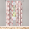 image:imageAmbesonne Birds and Nature Curtains Muted Tone Leafy Floral Huddles with Hummingbirds Urban Jungle Window Treatments 2 Panel Set for Living Room Bedroom Pair of  28 x 63 Blue Grey Dried RoseDark Coral