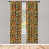 image:imageAmbesonne Birds and Nature Curtains Muted Tone Leafy Floral Huddles with Hummingbirds Urban Jungle Window Treatments 2 Panel Set for Living Room Bedroom Pair of  28 x 63 Blue Grey Dried RoseYellow Red