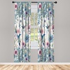 image:imageAmbesonne Birds and Nature Curtains Muted Tone Leafy Floral Huddles with Hummingbirds Urban Jungle Window Treatments 2 Panel Set for Living Room Bedroom Pair of  28 x 63 Blue Grey Dried RoseCadet Blue Multicolor