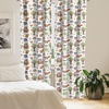 image:imageAmbesonne Birds and Nature Curtains Muted Tone Leafy Floral Huddles with Hummingbirds Urban Jungle Window Treatments 2 Panel Set for Living Room Bedroom Pair of  28 x 63 Blue Grey Dried RoseGreen Brown