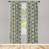 image:imageAmbesonne Birds and Nature Curtains Muted Tone Leafy Floral Huddles with Hummingbirds Urban Jungle Window Treatments 2 Panel Set for Living Room Bedroom Pair of  28 x 63 Blue Grey Dried RoseYellow Cream