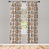 image:imageAmbesonne Birds and Nature Curtains Muted Tone Leafy Floral Huddles with Hummingbirds Urban Jungle Window Treatments 2 Panel Set for Living Room Bedroom Pair of  28 x 63 Blue Grey Dried RosePale Grey Apricot Brown