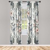 image:imageAmbesonne Birds and Nature Curtains Muted Tone Leafy Floral Huddles with Hummingbirds Urban Jungle Window Treatments 2 Panel Set for Living Room Bedroom Pair of  28 x 63 Blue Grey Dried RoseBlue Grey Dried Rose