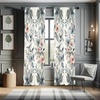 image:imageAmbesonne Birds and Nature Curtains Muted Tone Leafy Floral Huddles with Hummingbirds Urban Jungle Window Treatments 2 Panel Set for Living Room Bedroom Pair of  28 x 63 Blue Grey Dried RoseBlue Grey Dried Rose