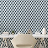 image:imageAmbesonne Blush Pink Peel amp Stick Wallpaper for Home Geometric Pattern with Diamond Check Modern Triangles Futuristic Art SelfAdhesive Living Room Kitchen Accent 13 x 100 Pale Mustard and BlushBlue Pale Blue White