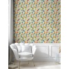 image:imageAmbesonne Blush Pink Peel amp Stick Wallpaper for Home Geometric Pattern with Diamond Check Modern Triangles Futuristic Art SelfAdhesive Living Room Kitchen Accent 13 x 100 Pale Mustard and BlushGreen Multicolor
