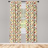image:imageAmbesonne Candy Cane Curtains Aquarelle Style Sweets Traditional Christmas Festivity Winter Celebrations Window Treatments 2 Panel Set for Living Room Bedroom Pair of  28 x 84 White AquaRed Green