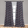 image:imageAmbesonne Candy Cane Curtains Aquarelle Style Sweets Traditional Christmas Festivity Winter Celebrations Window Treatments 2 Panel Set for Living Room Bedroom Pair of  28 x 84 White AquaDimgray Vermilion and Orange