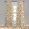 image:imageAmbesonne Candy Cane Curtains Aquarelle Style Sweets Traditional Christmas Festivity Winter Celebrations Window Treatments 2 Panel Set for Living Room Bedroom Pair of  28 x 84 White AquaRed Green