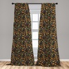 image:imageAmbesonne Candy Cane Curtains Aquarelle Style Sweets Traditional Christmas Festivity Winter Celebrations Window Treatments 2 Panel Set for Living Room Bedroom Pair of  28 x 84 White AquaBurnt Orange and Mustard