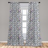 image:imageAmbesonne Candy Cane Curtains Aquarelle Style Sweets Traditional Christmas Festivity Winter Celebrations Window Treatments 2 Panel Set for Living Room Bedroom Pair of  28 x 84 White AquaPale Grey White and Pink