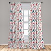 image:imageAmbesonne Candy Cane Curtains Aquarelle Style Sweets Traditional Christmas Festivity Winter Celebrations Window Treatments 2 Panel Set for Living Room Bedroom Pair of  28 x 84 White AquaHot Pink and Pale Petrol Blue
