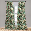 image:imageAmbesonne Candy Cane Curtains Aquarelle Style Sweets Traditional Christmas Festivity Winter Celebrations Window Treatments 2 Panel Set for Living Room Bedroom Pair of  28 x 84 White AquaFern Green and Vermilion