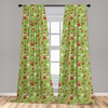 image:imageAmbesonne Candy Cane Curtains Aquarelle Style Sweets Traditional Christmas Festivity Winter Celebrations Window Treatments 2 Panel Set for Living Room Bedroom Pair of  28 x 84 White AquaApple Green Red