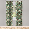 image:imageAmbesonne Candy Cane Curtains Aquarelle Style Sweets Traditional Christmas Festivity Winter Celebrations Window Treatments 2 Panel Set for Living Room Bedroom Pair of  28 x 84 White AquaFern Green and Vermilion