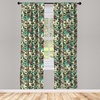 image:imageAmbesonne Candy Cane Curtains Aquarelle Style Sweets Traditional Christmas Festivity Winter Celebrations Window Treatments 2 Panel Set for Living Room Bedroom Pair of  28 x 84 White AquaFern Green and Vermilion