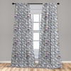 image:imageAmbesonne Candy Cane Curtains Aquarelle Style Sweets Traditional Christmas Festivity Winter Celebrations Window Treatments 2 Panel Set for Living Room Bedroom Pair of  28 x 84 White AquaPale Grey White and Pink