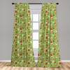 image:imageAmbesonne Candy Cane Curtains Aquarelle Style Sweets Traditional Christmas Festivity Winter Celebrations Window Treatments 2 Panel Set for Living Room Bedroom Pair of  28 x 84 White AquaApple Green Red