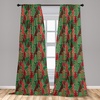 image:imageAmbesonne Candy Cane Curtains Aquarelle Style Sweets Traditional Christmas Festivity Winter Celebrations Window Treatments 2 Panel Set for Living Room Bedroom Pair of  28 x 84 White AquaCoral Green