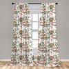 image:imageAmbesonne Candy Cane Curtains Aquarelle Style Sweets Traditional Christmas Festivity Winter Celebrations Window Treatments 2 Panel Set for Living Room Bedroom Pair of  28 x 84 White AquaBurgundy Tan and Vermilion