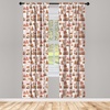 image:imageAmbesonne Candy Cane Curtains Aquarelle Style Sweets Traditional Christmas Festivity Winter Celebrations Window Treatments 2 Panel Set for Living Room Bedroom Pair of  28 x 84 White AquaBlush Cinnamon Brown