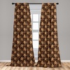 image:imageAmbesonne Candy Cane Curtains Aquarelle Style Sweets Traditional Christmas Festivity Winter Celebrations Window Treatments 2 Panel Set for Living Room Bedroom Pair of  28 x 84 White AquaBrown Chocolate Cocoa