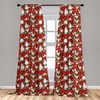 image:imageAmbesonne Candy Cane Curtains Aquarelle Style Sweets Traditional Christmas Festivity Winter Celebrations Window Treatments 2 Panel Set for Living Room Bedroom Pair of  28 x 84 White AquaWhite Red Green