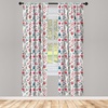 image:imageAmbesonne Candy Cane Curtains Aquarelle Style Sweets Traditional Christmas Festivity Winter Celebrations Window Treatments 2 Panel Set for Living Room Bedroom Pair of  28 x 84 White AquaHot Pink and Pale Petrol Blue