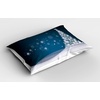 image:imageAmbesonne Christmas Pillow Sham Snowy Mountain Range Art with Foggy Pine Trees on Greenish Plaid Back Decorative Standard King Size Printed Pillowcase 36 X 20 Off White Teal SepiaNavy White