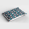 image:imageAmbesonne Christmas Pillow Sham Snowy Mountain Range Art with Foggy Pine Trees on Greenish Plaid Back Decorative Standard King Size Printed Pillowcase 36 X 20 Off White Teal SepiaVermilion Grey and Slate Blue