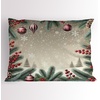 image:imageAmbesonne Christmas Pillow Sham Snowy Mountain Range Art with Foggy Pine Trees on Greenish Plaid Back Decorative Standard King Size Printed Pillowcase 36 X 20 Off White Teal SepiaRuby Khaki Cadet Blue