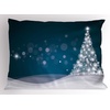 image:imageAmbesonne Christmas Pillow Sham Snowy Mountain Range Art with Foggy Pine Trees on Greenish Plaid Back Decorative Standard King Size Printed Pillowcase 36 X 20 Off White Teal SepiaNavy White