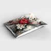image:imageAmbesonne Christmas Pillow Sham Snowy Mountain Range Art with Foggy Pine Trees on Greenish Plaid Back Decorative Standard King Size Printed Pillowcase 36 X 20 Off White Teal SepiaSlate Blue and Dark Coral