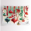 image:imageAmbesonne Christmas Pillow Sham Snowy Mountain Range Art with Foggy Pine Trees on Greenish Plaid Back Decorative Standard King Size Printed Pillowcase 36 X 20 Off White Teal SepiaDark Coral Green Blue