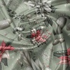 image:imageAmbesonne Christmas Valance and Curtain 3 pcs Set Dreamy Xmas Evening with Snowflakes Leafy Flowers Starry Atmosphere Window Treatments for Kitchen Room Decor 55 x 24 Laurel Green Coral Grey
