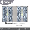 image:imageAmbesonne Ethnic Window Curtains Watercolor Style Hand Drawn Grid Pattern Hippie Folk Batik Design Lightweight Decor 2Panel Set with Rod Pocket Pair of  28 x 63 Azure BlueBlue Indigo