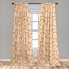 image:imageAmbesonne Ethnic Window Curtains Watercolor Style Hand Drawn Grid Pattern Hippie Folk Batik Design Lightweight Decor 2Panel Set with Rod Pocket Pair of  28 x 63 Azure BlueApple Green Beige and Red